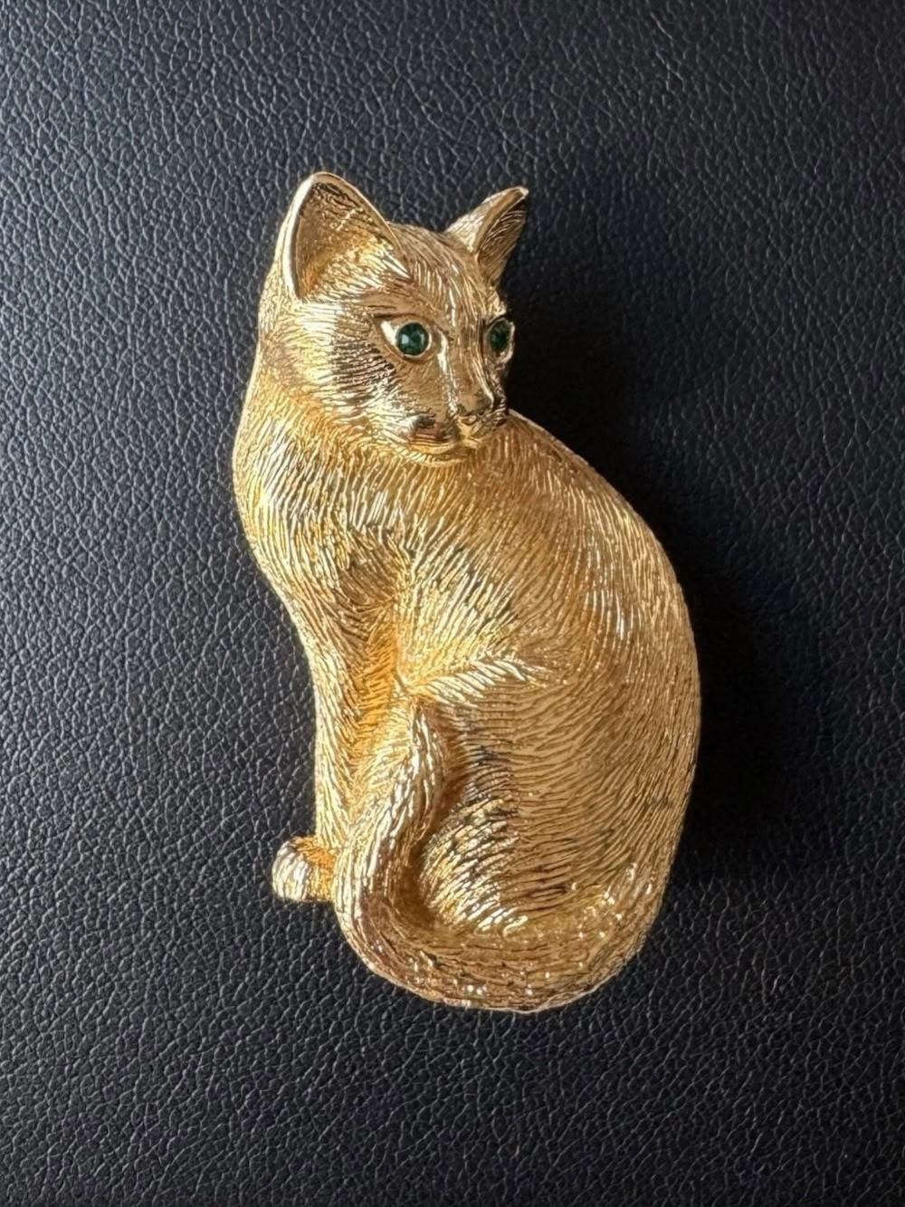 Gold Cat Figurine Decorative Accent - Gold